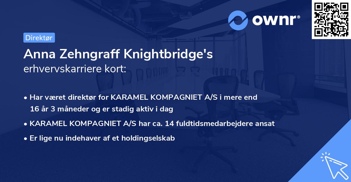 Anna Zehngraff Knightbridge's erhvervskarriere kort