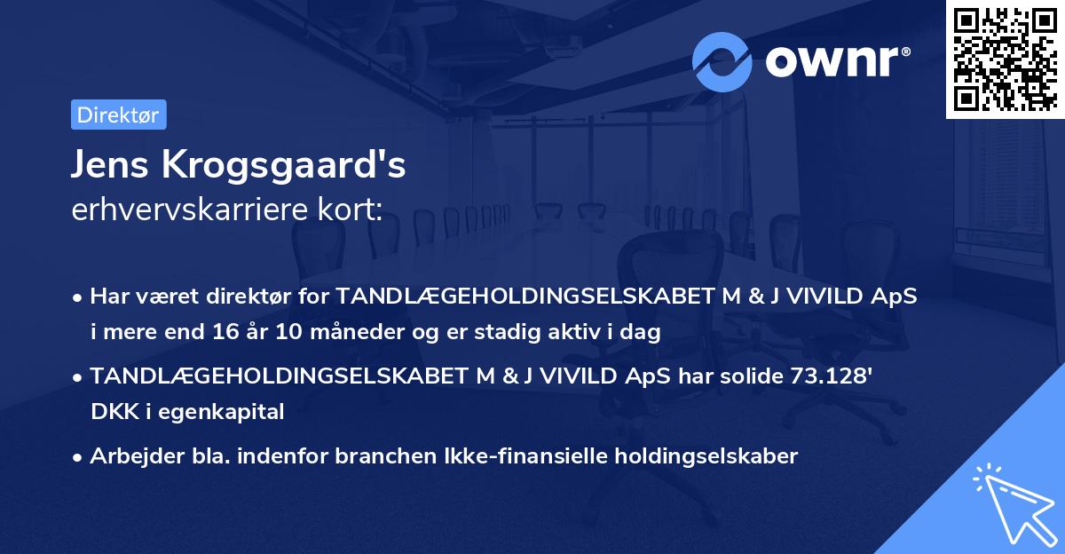 Jens Krogsgaard's erhvervskarriere kort