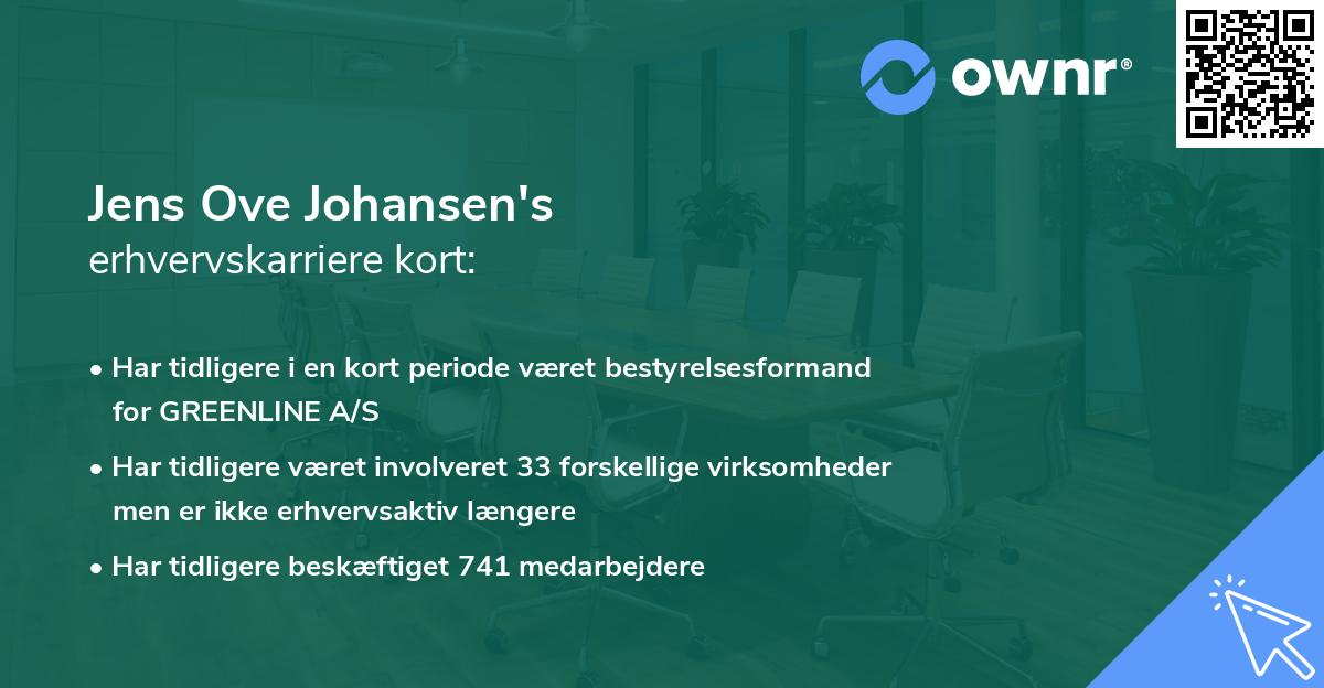 Jens Ove Johansen's erhvervskarriere kort