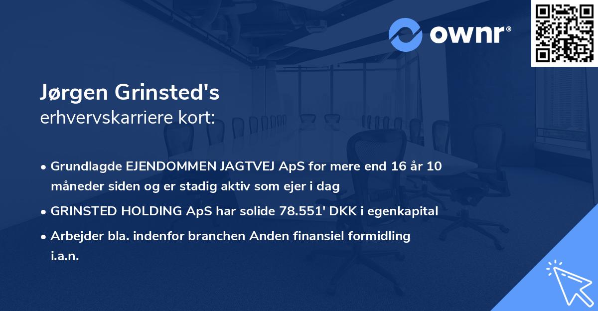 Jørgen Grinsted's erhvervskarriere kort