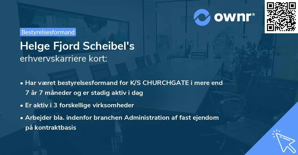 Helge Fjord Scheibel's erhvervskarriere kort