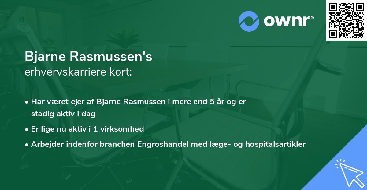 Bjarne Rasmussen's erhvervskarriere kort