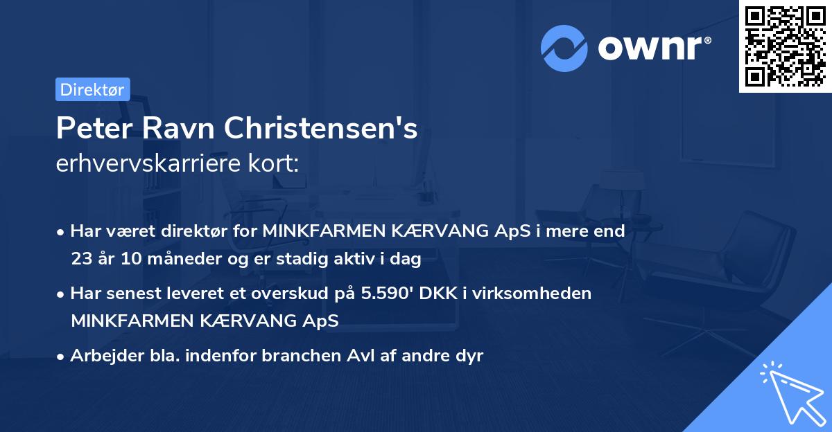Peter Ravn Christensen's erhvervskarriere kort