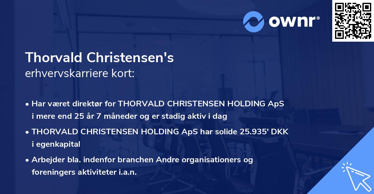 Thorvald Christensen's erhvervskarriere kort