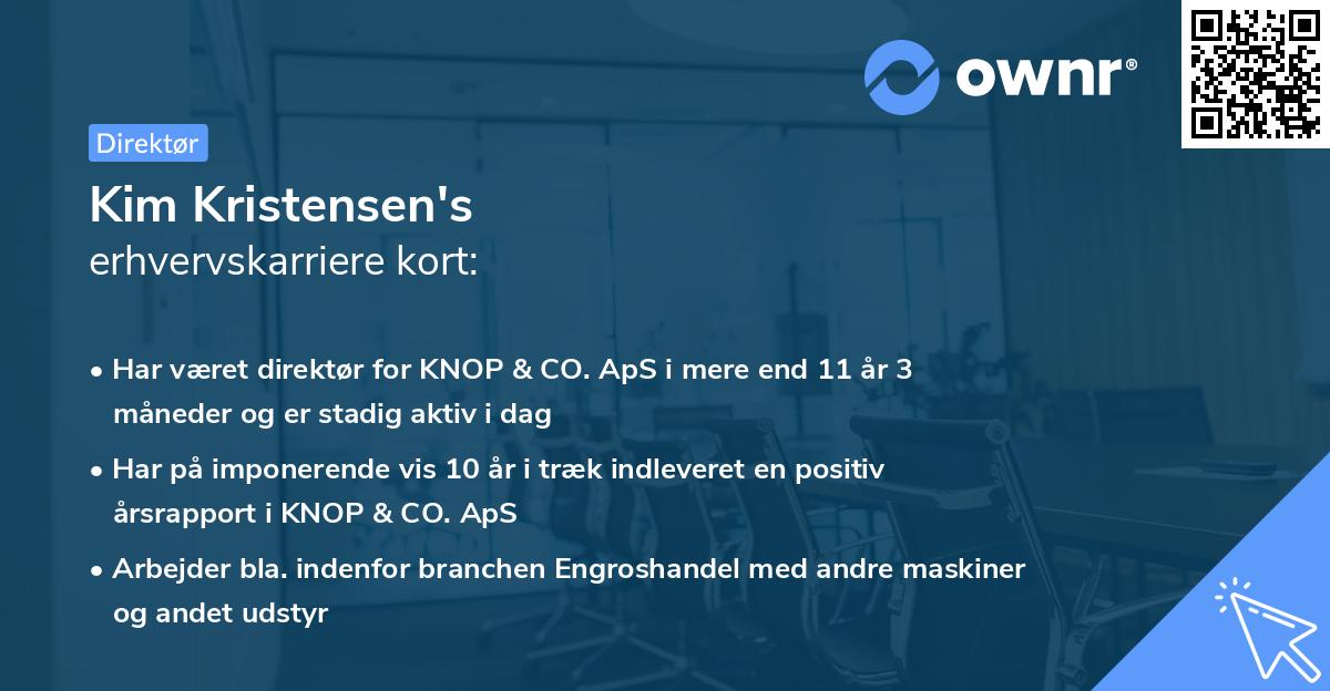 Kim Kristensen's erhvervskarriere kort