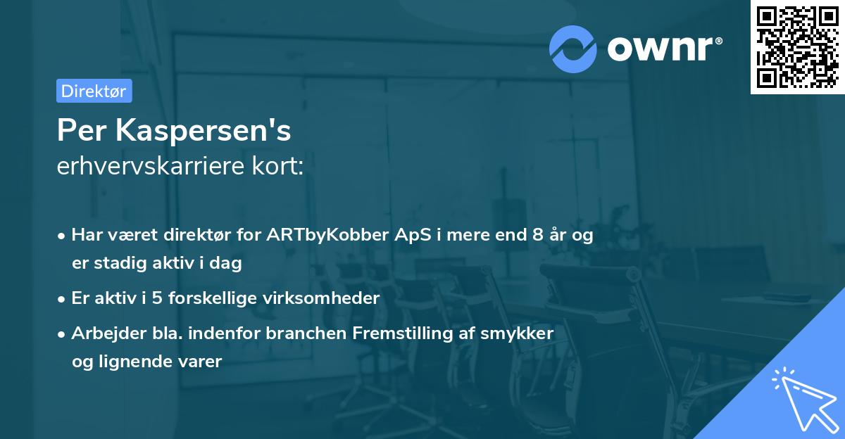 Per Kaspersen's erhvervskarriere kort