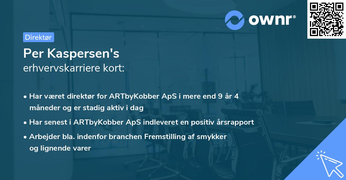 Per Kaspersen's erhvervskarriere kort