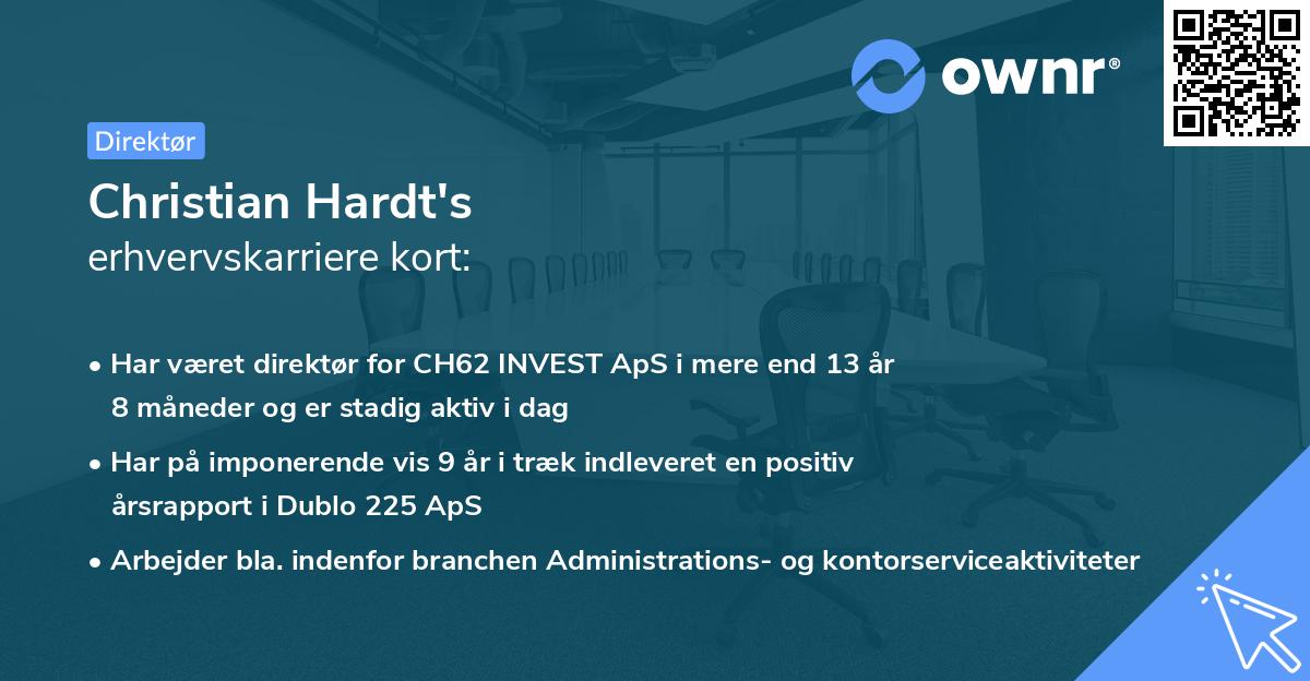 Christian Hardt's erhvervskarriere kort