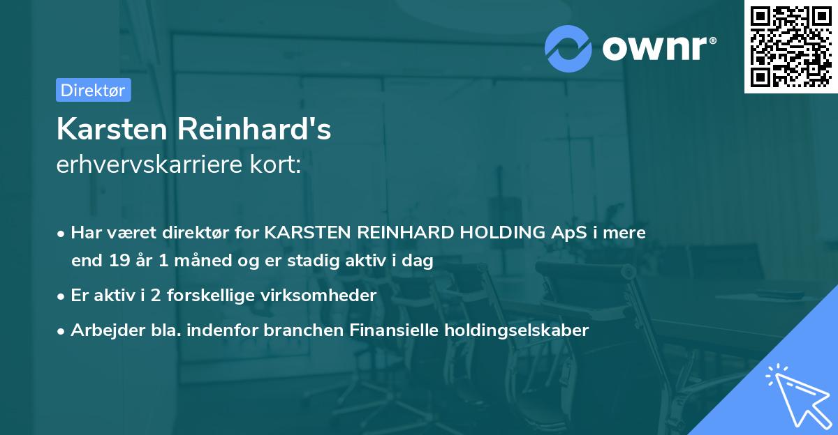 Karsten Reinhard's erhvervskarriere kort