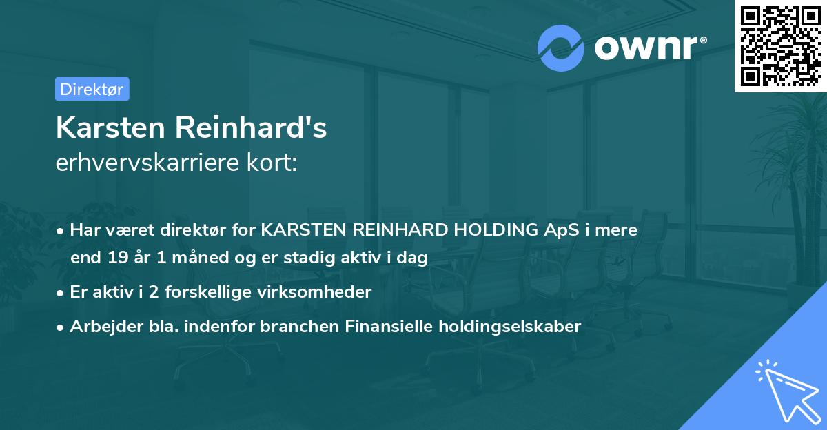 Karsten Reinhard's erhvervskarriere kort