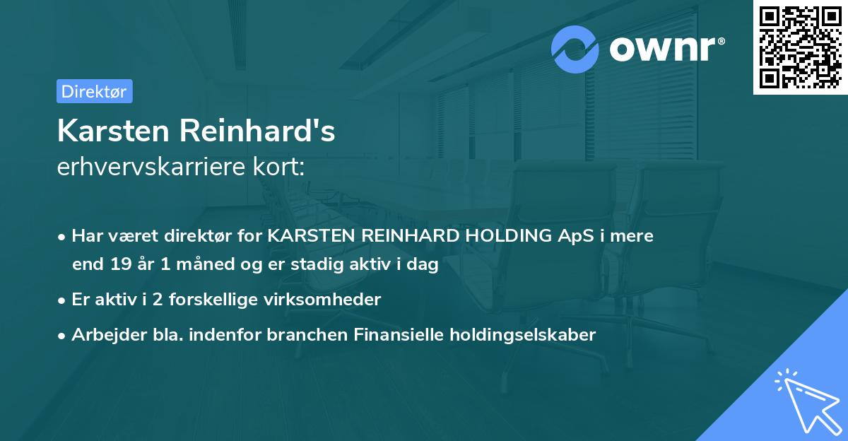 Karsten Reinhard's erhvervskarriere kort