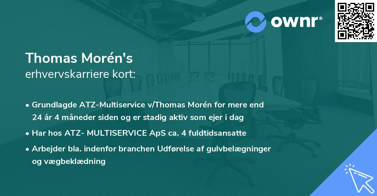 Thomas Morén's erhvervskarriere kort