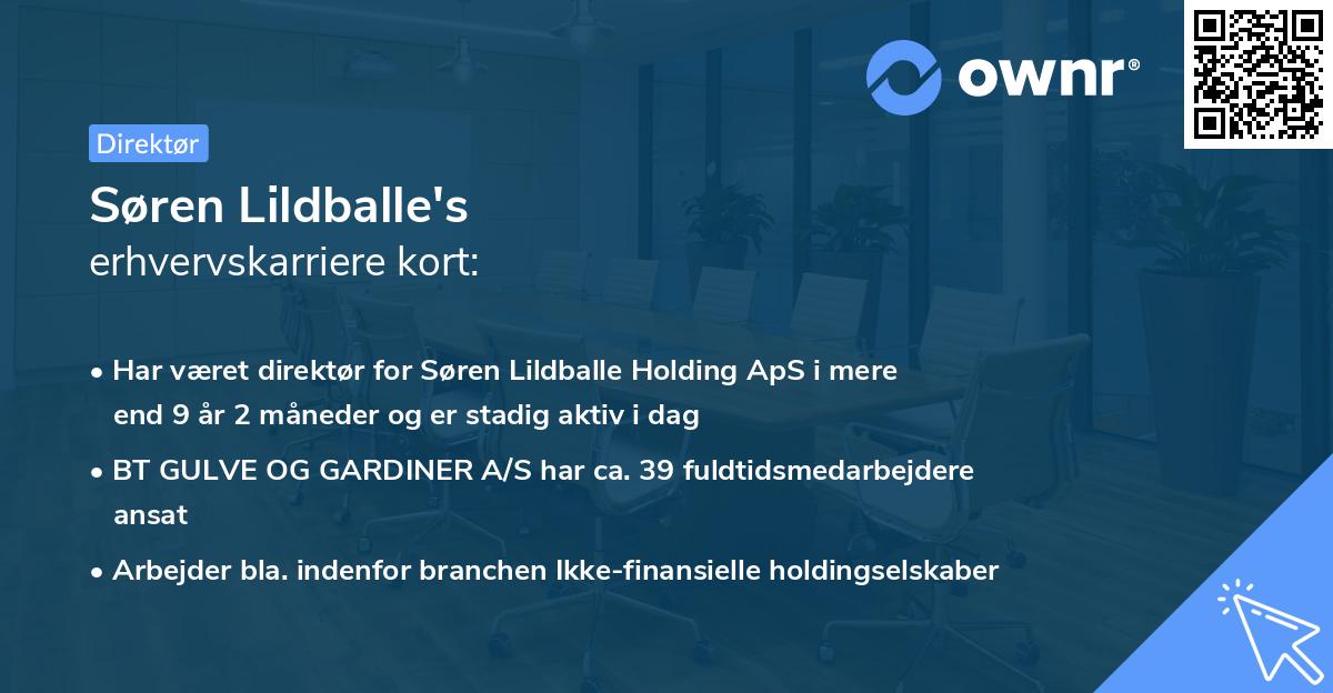 Søren Lildballe's erhvervskarriere kort