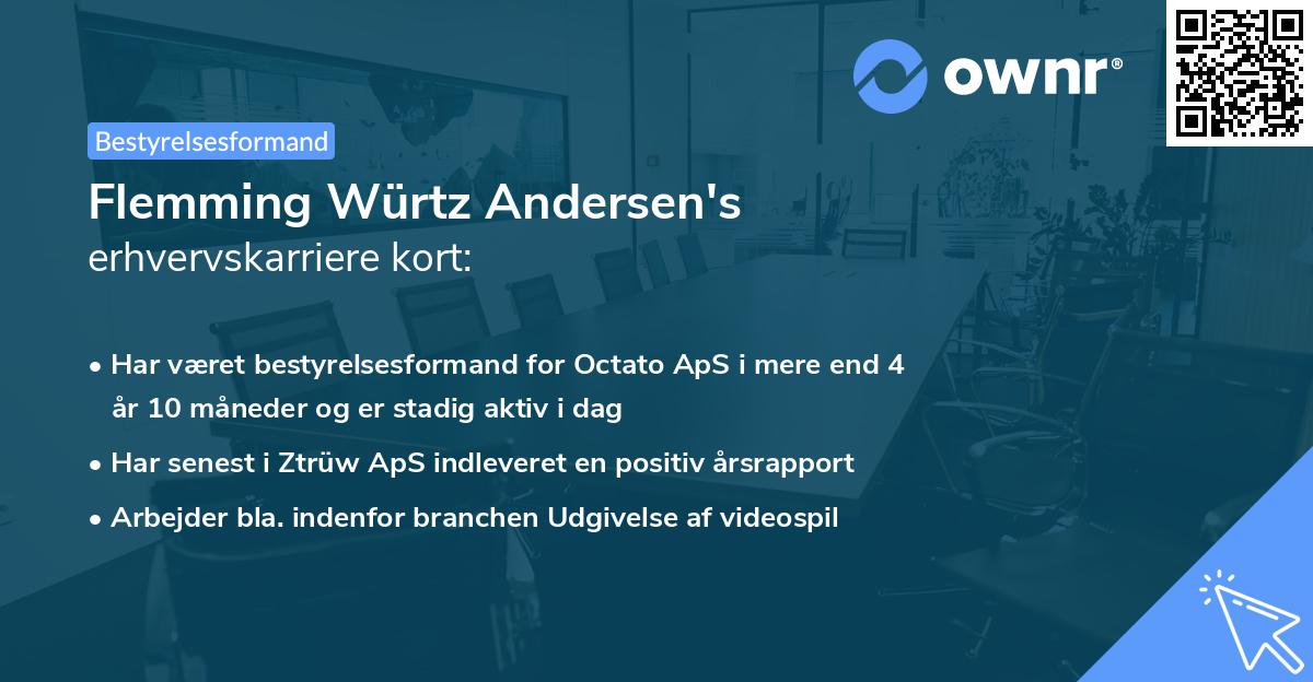 Flemming Würtz Andersen's erhvervskarriere kort
