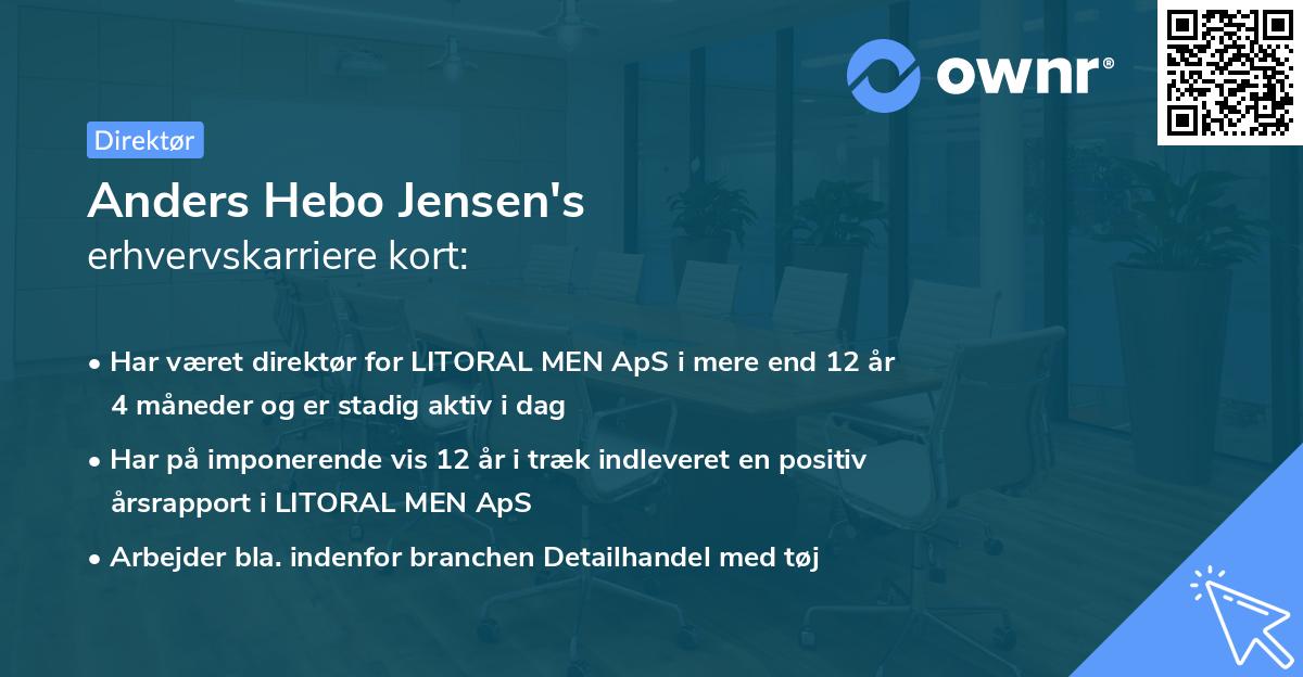Anders Hebo Jensen's erhvervskarriere kort