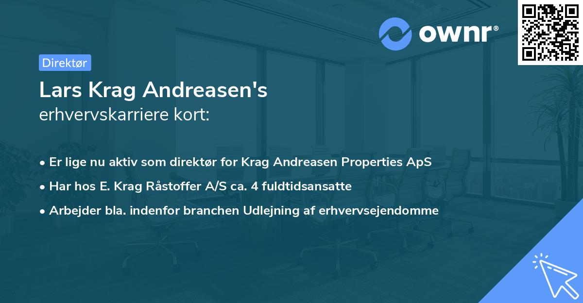 Lars Krag Andreasen's erhvervskarriere kort