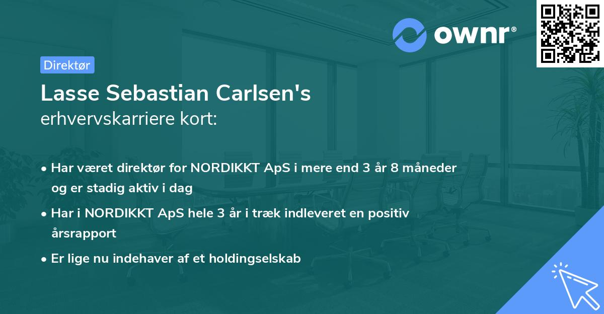 Lasse Sebastian Carlsen's erhvervskarriere kort