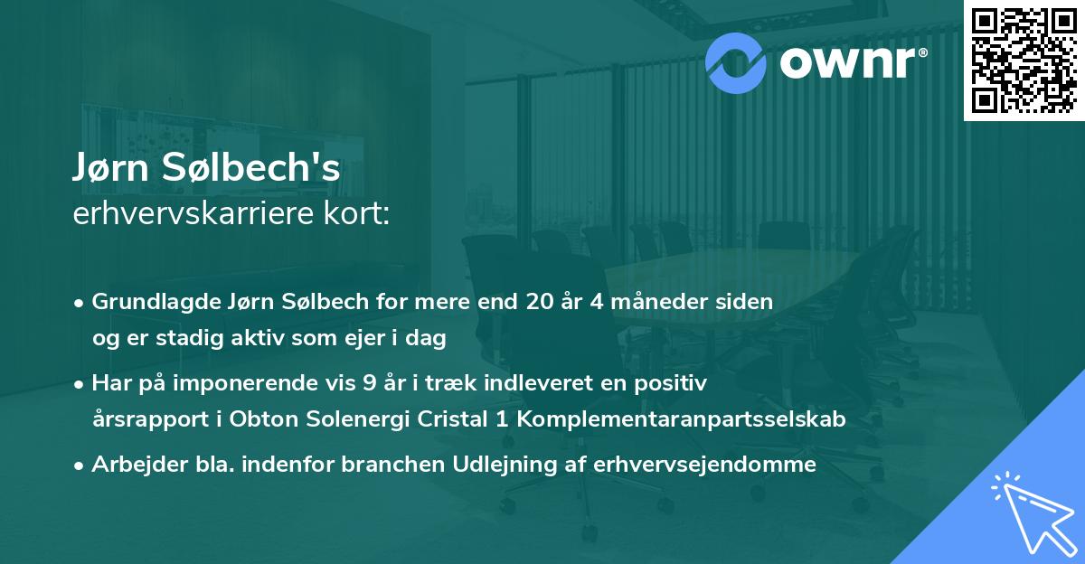 Jørn Sølbech's erhvervskarriere kort