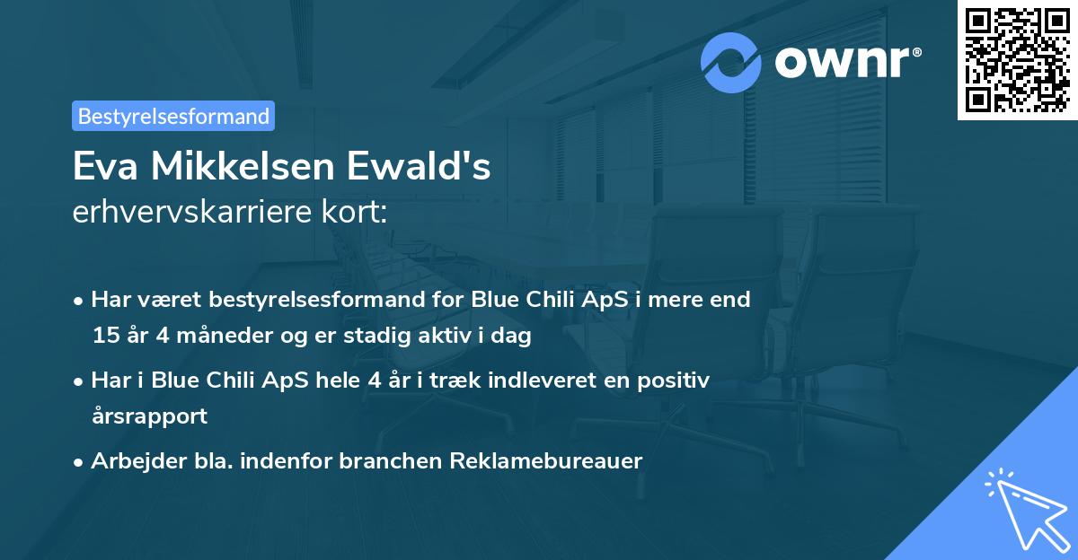 Eva Mikkelsen Ewald's erhvervskarriere kort