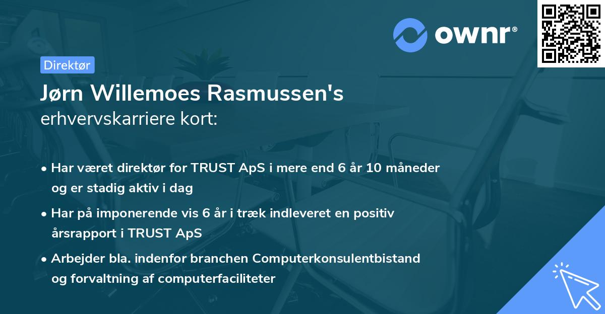Jørn Willemoes Rasmussen's erhvervskarriere kort