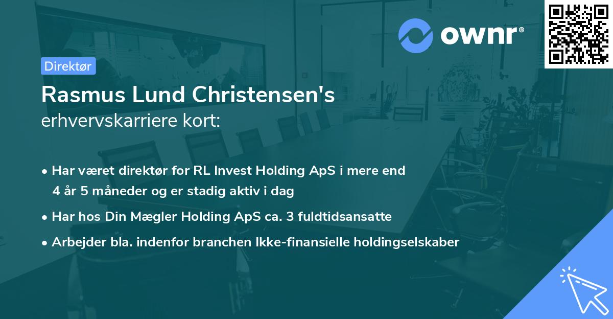Rasmus Lund Christensen's erhvervskarriere kort
