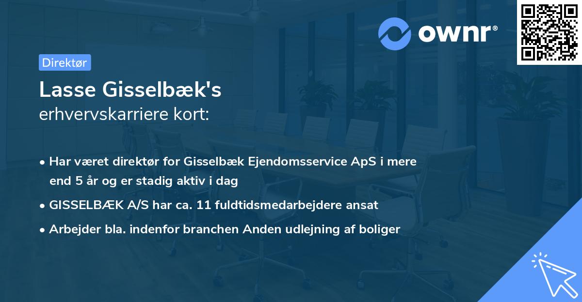 Lasse Gisselbæk's erhvervskarriere kort