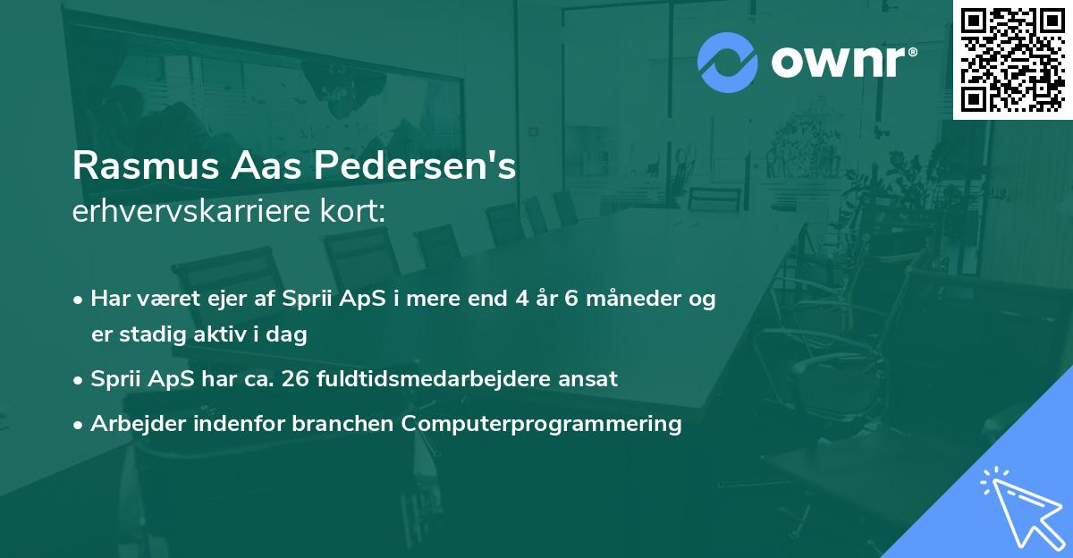 Rasmus Aas Pedersen's erhvervskarriere kort