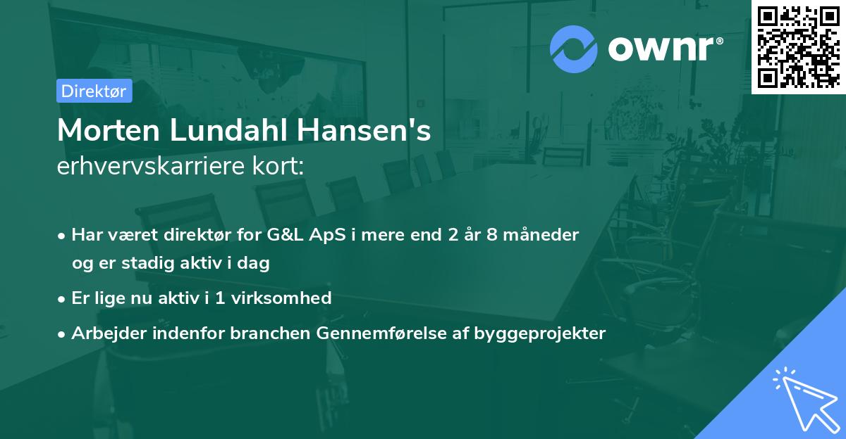 Morten Lundahl Hansen's erhvervskarriere kort
