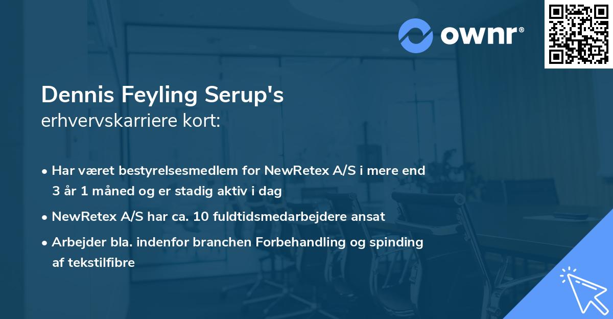 Dennis Feyling Serup's erhvervskarriere kort