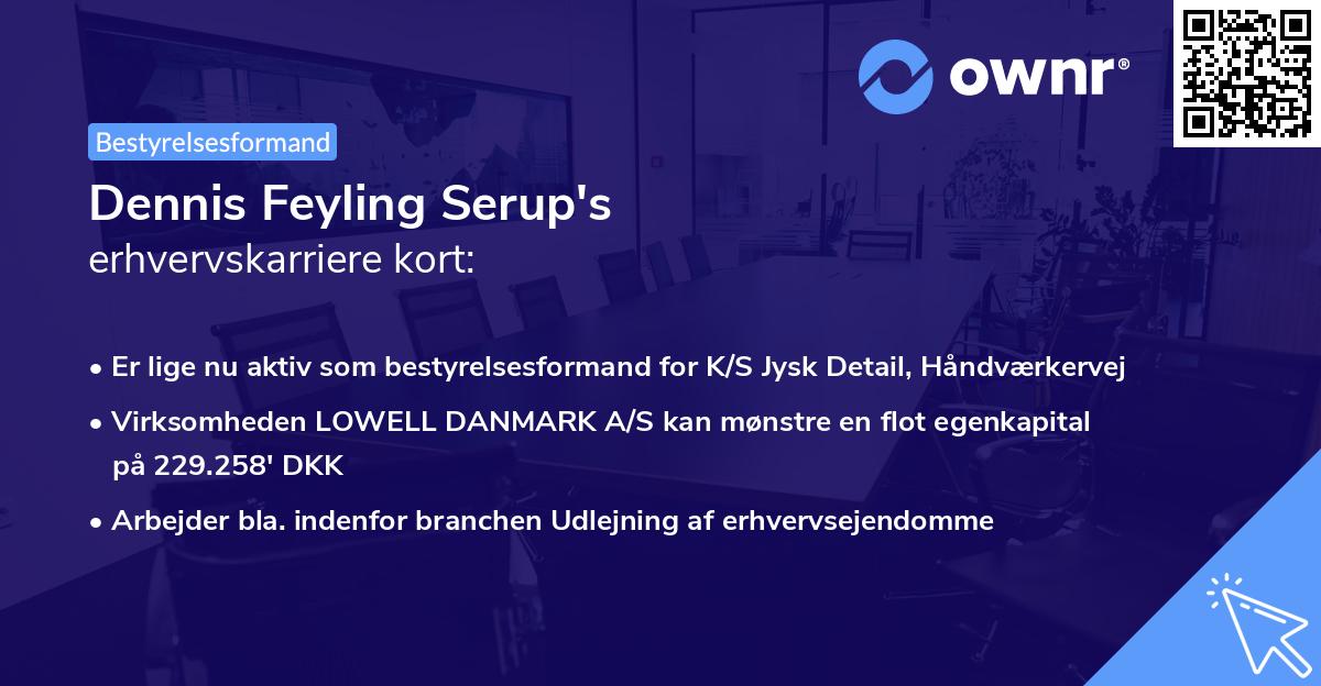 Dennis Feyling Serup's erhvervskarriere kort