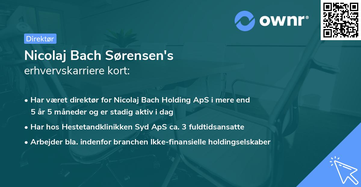 Nicolaj Bach Sørensen's erhvervskarriere kort