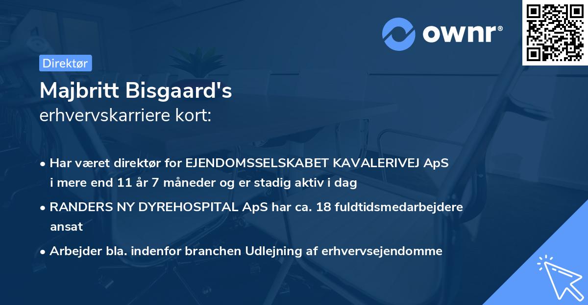 Majbritt Bisgaard's erhvervskarriere kort