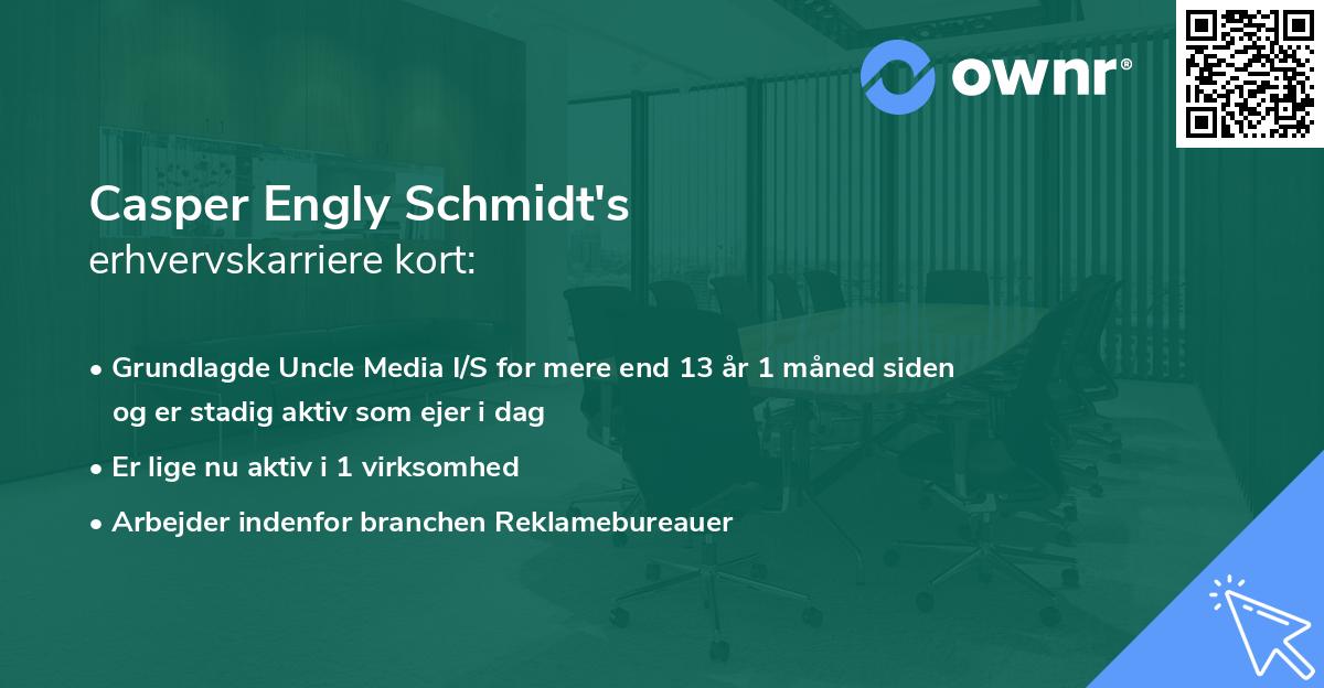 Casper Engly Schmidt's erhvervskarriere kort