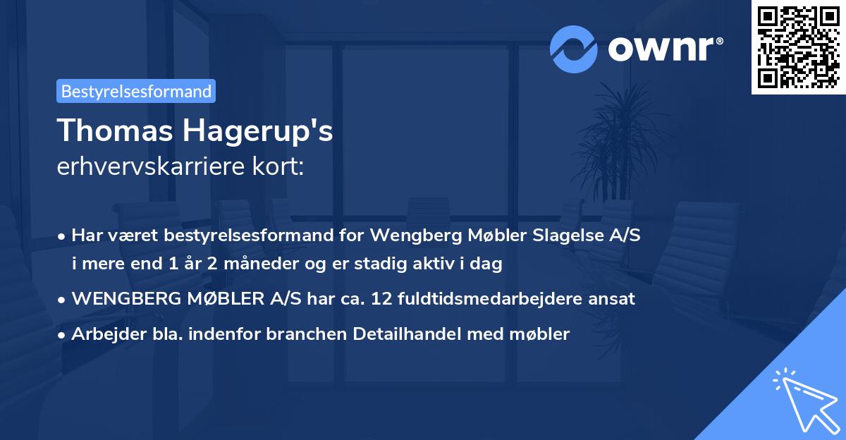 Thomas Hagerup's erhvervskarriere kort