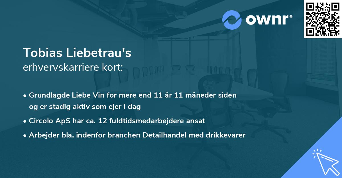 Tobias Liebetrau's erhvervskarriere kort