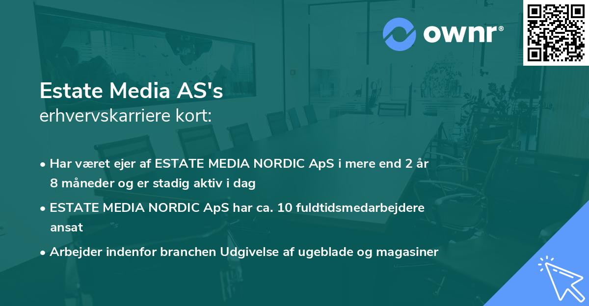 Estate Media AS's erhvervskarriere kort