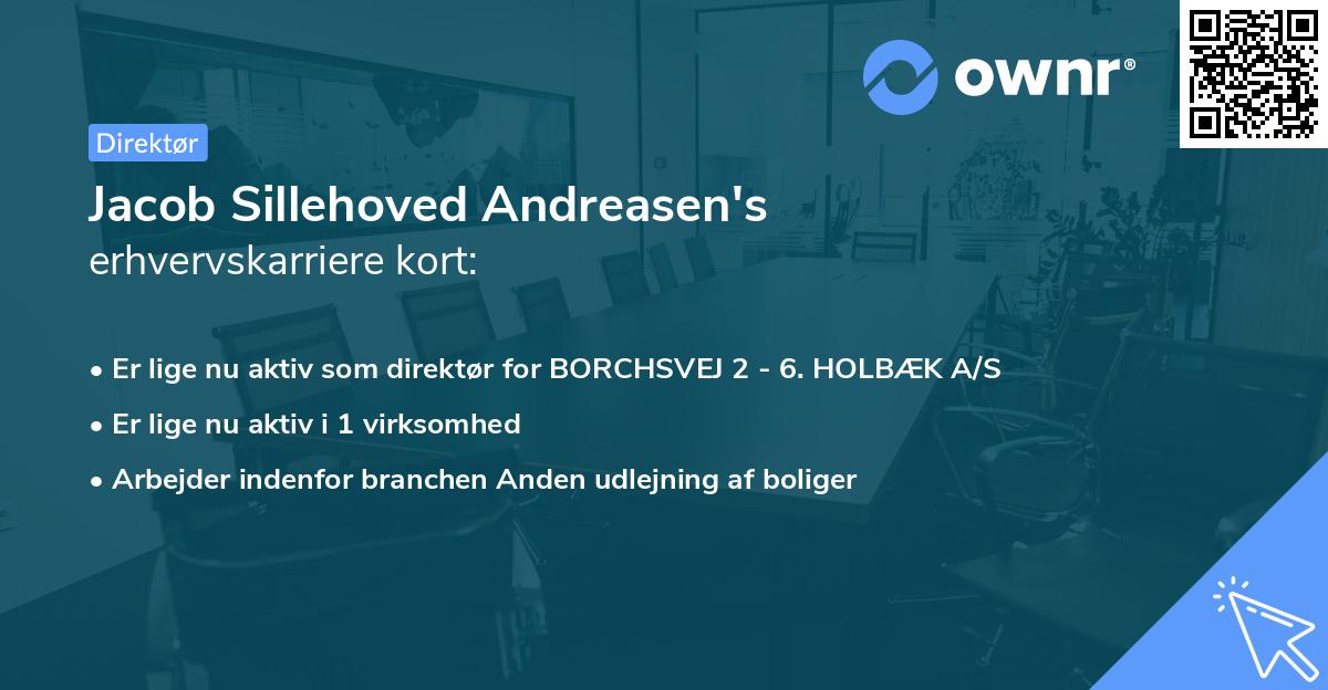 Jacob Sillehoved Andreasen's erhvervskarriere kort