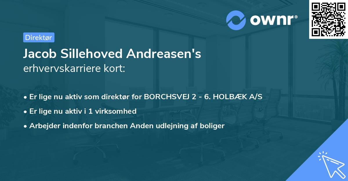 Jacob Sillehoved Andreasen's erhvervskarriere kort