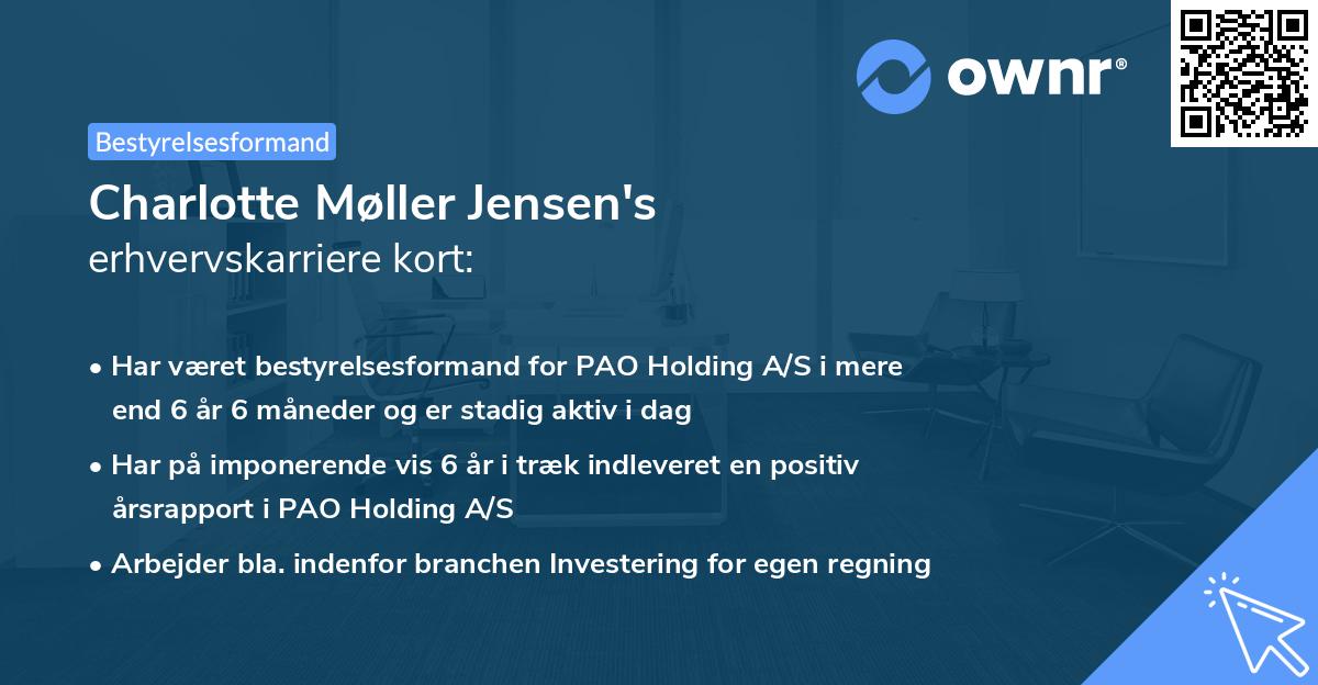 Charlotte Møller Jensen's erhvervskarriere kort