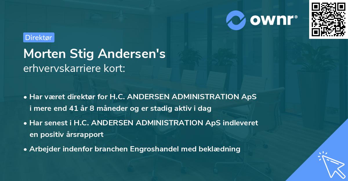 Morten Stig Andersen's erhvervskarriere kort