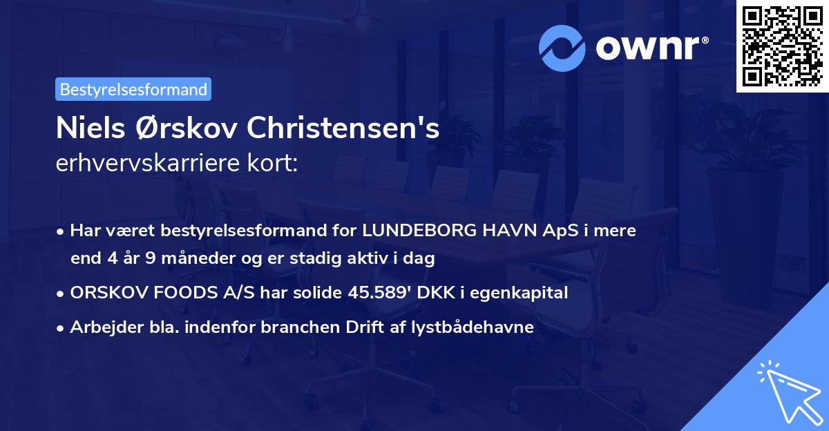 Niels Ørskov Christensen's erhvervskarriere kort