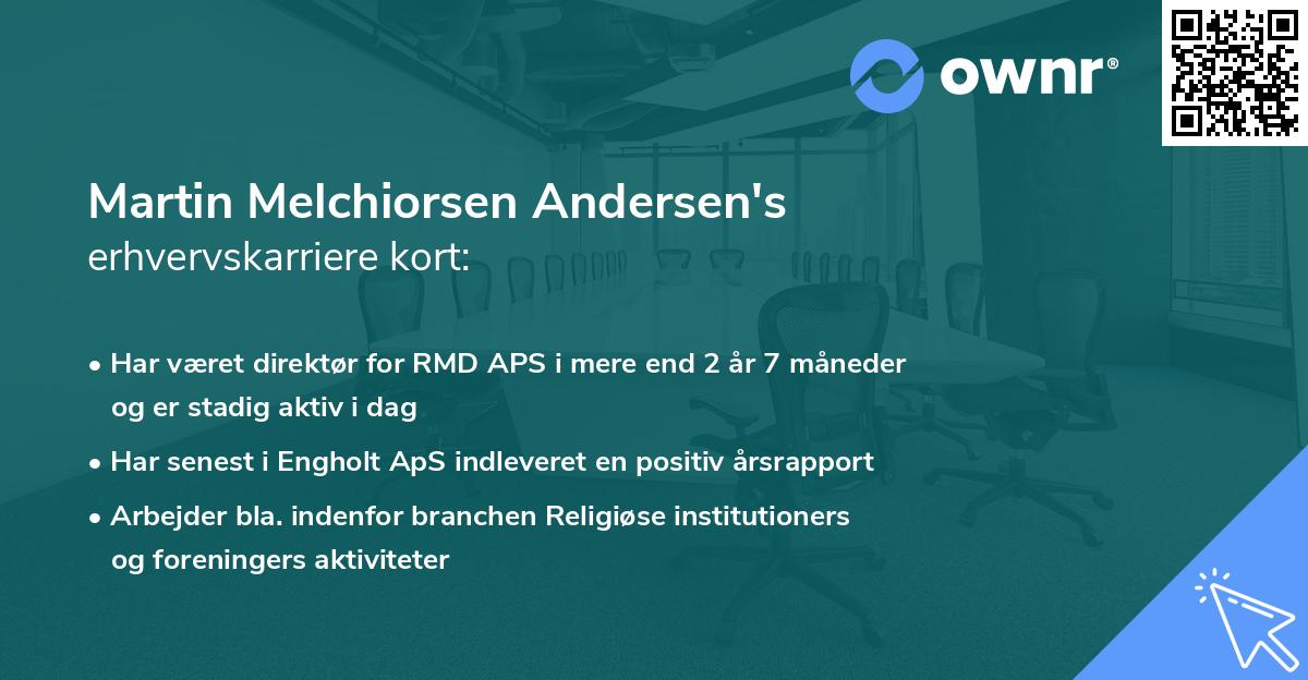 Martin Melchiorsen Andersen's erhvervskarriere kort