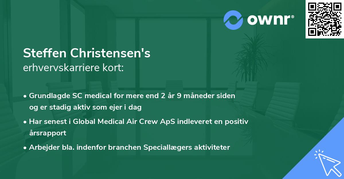 Steffen Christensen's erhvervskarriere kort