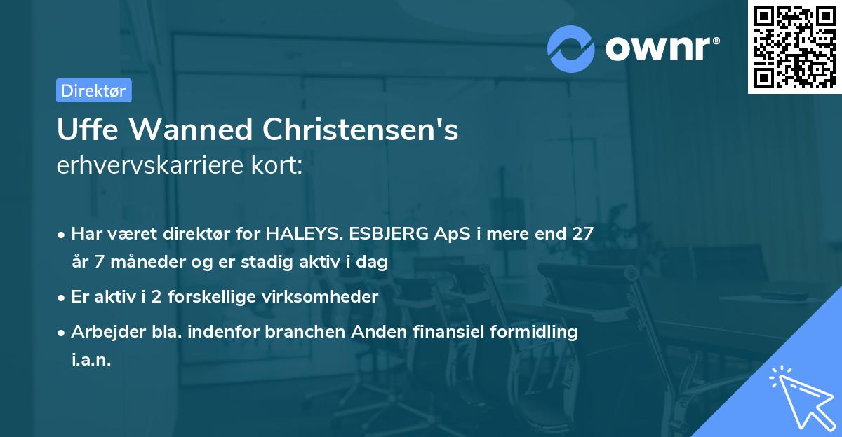 Uffe Wanned Christensen's erhvervskarriere kort