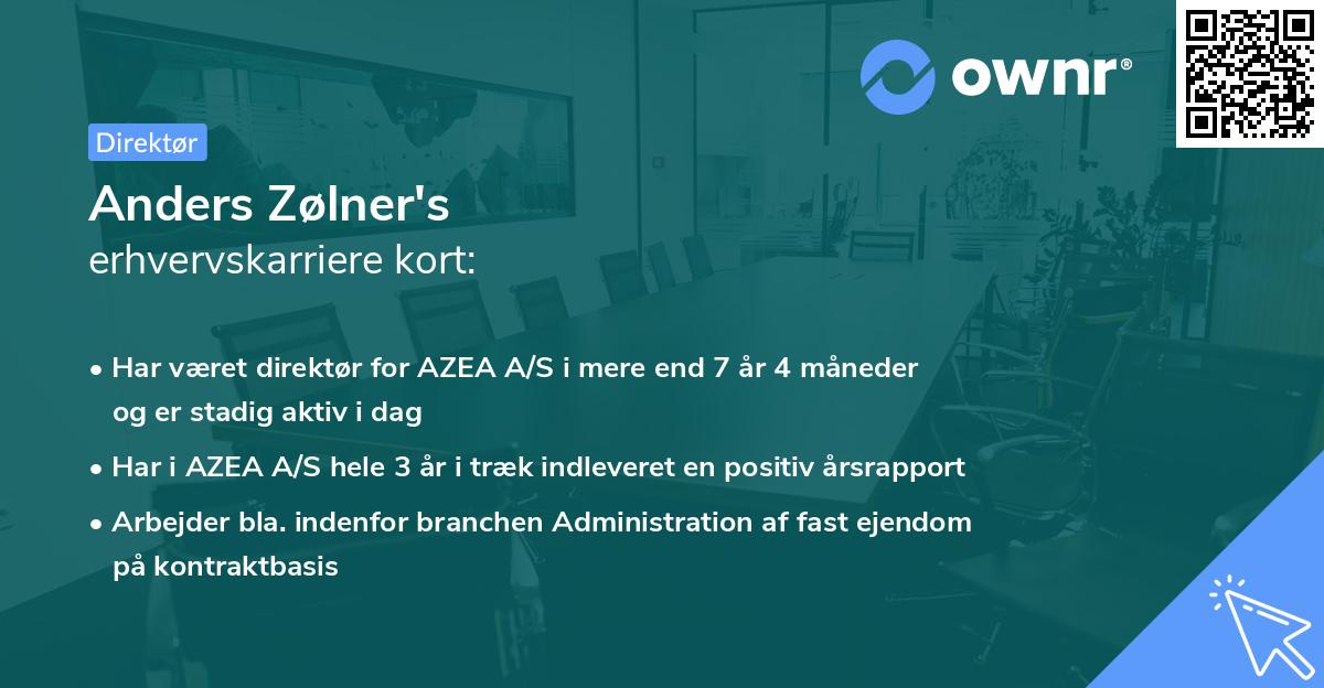 Anders Zølner's erhvervskarriere kort