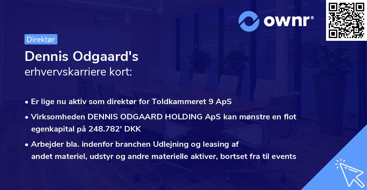 Dennis Odgaard's erhvervskarriere kort