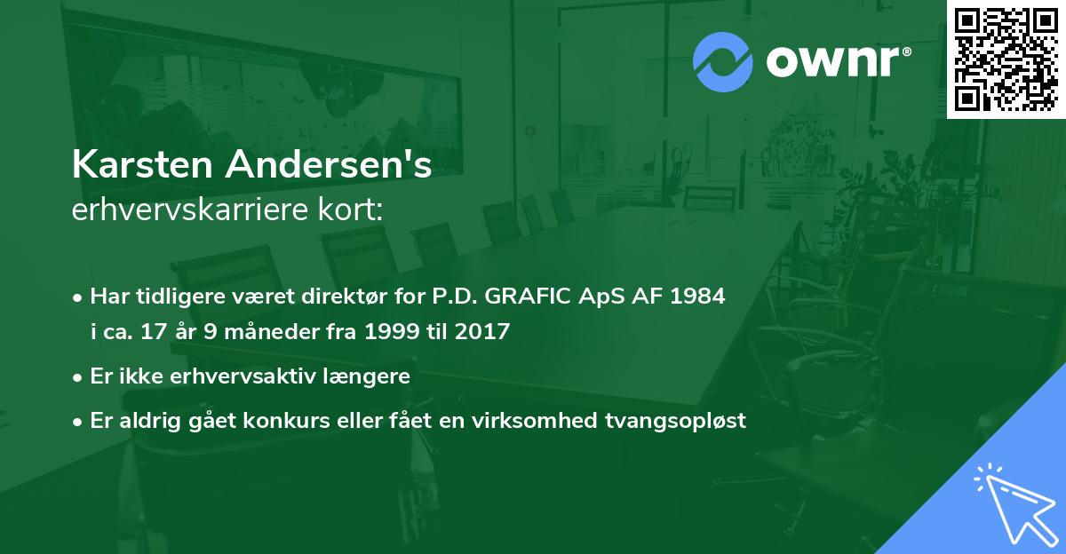 Karsten Andersen's erhvervskarriere kort