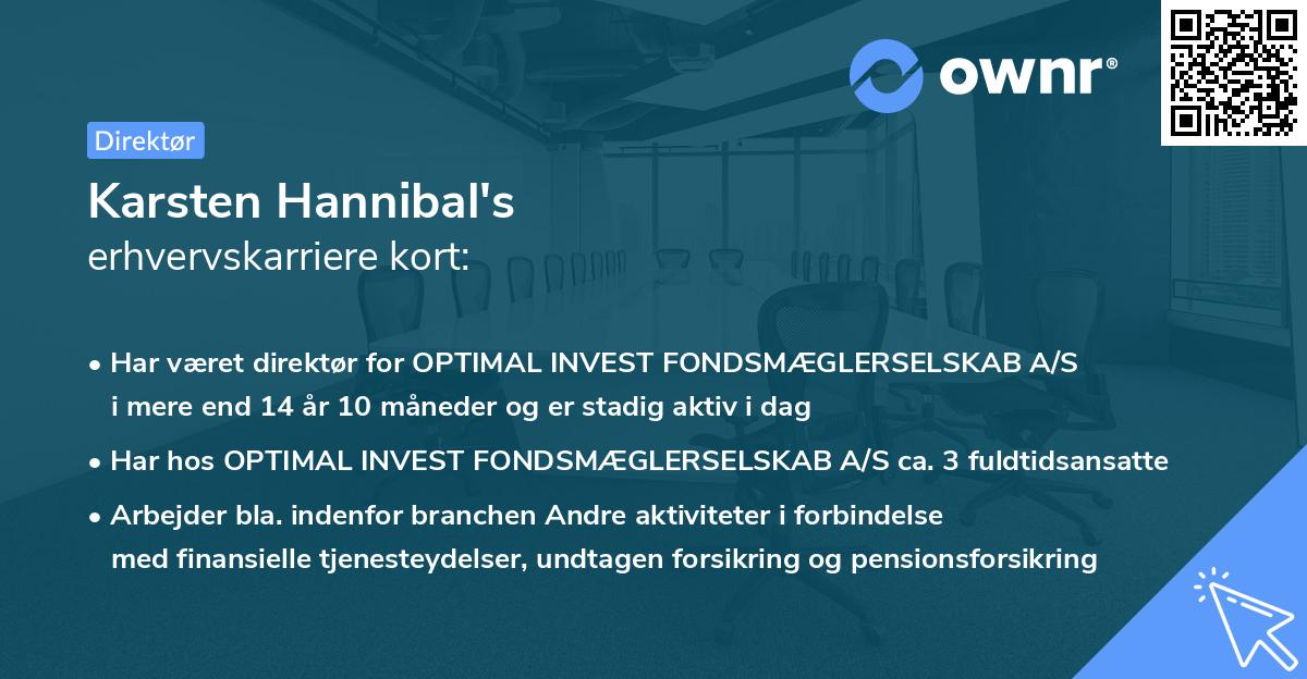 Karsten Hannibal's erhvervskarriere kort