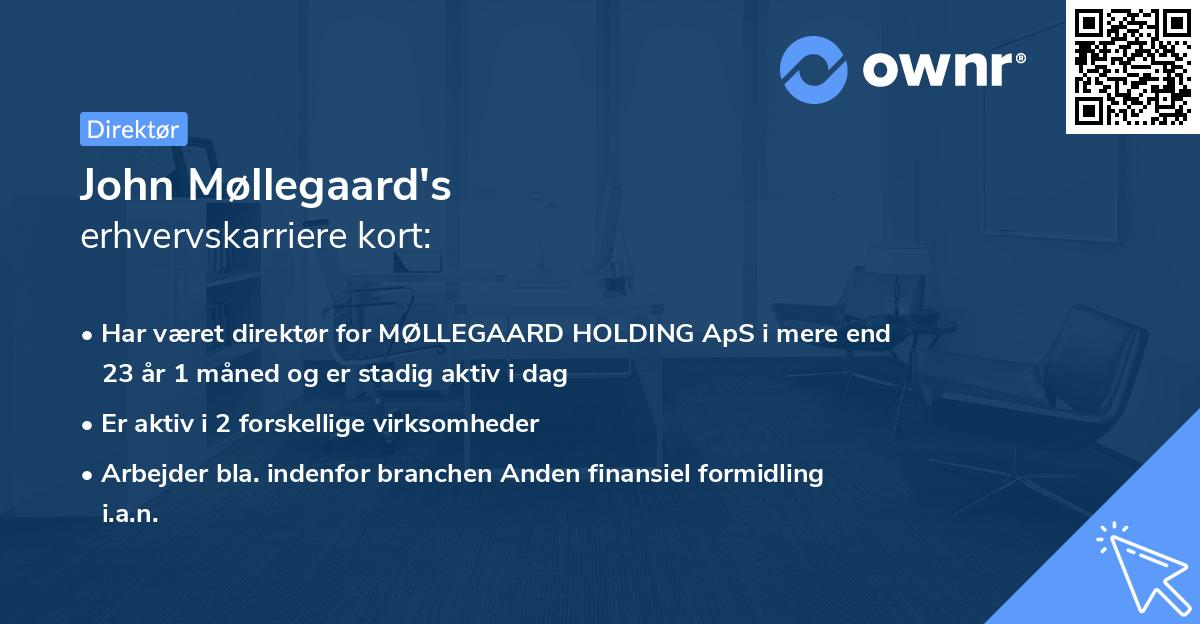 John Møllegaard's erhvervskarriere kort
