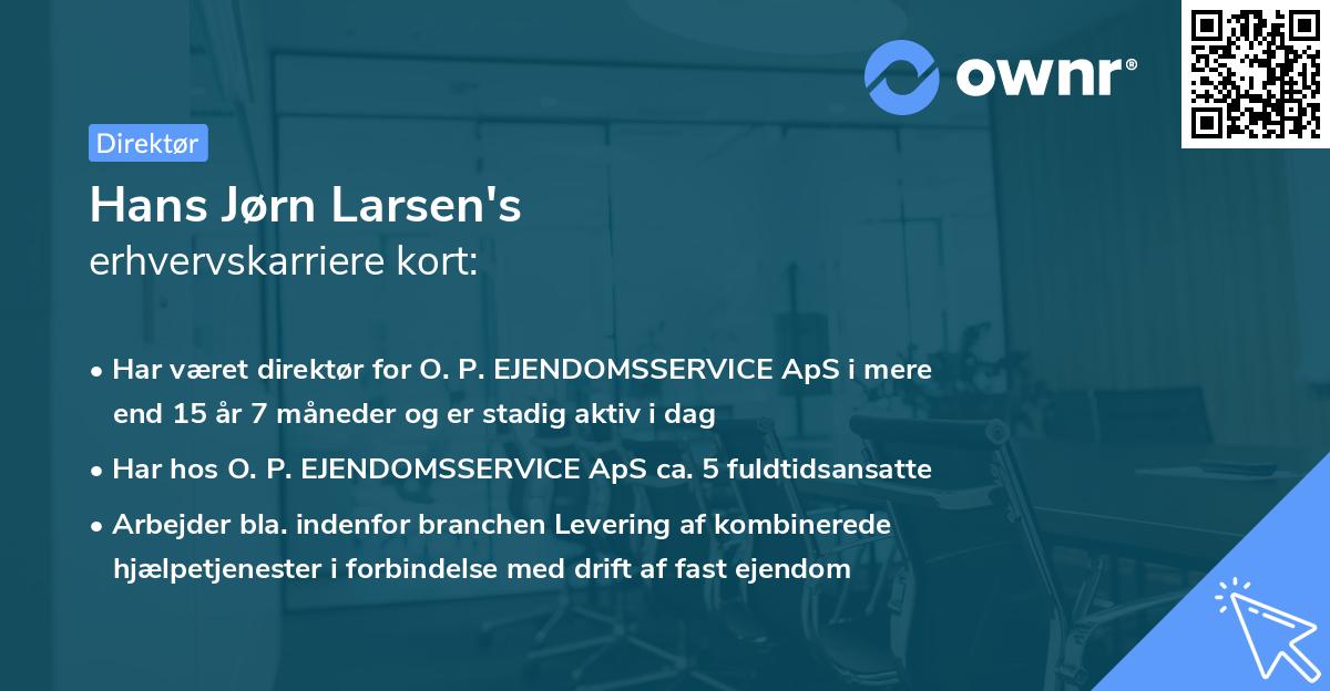 Hans Jørn Larsen's erhvervskarriere kort